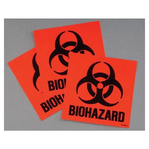 Justrite 25880 Label Kit for Biohazard Waste Cans, 3 labels - 25880 - Walmart.com