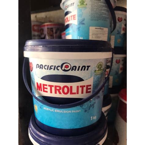 Jual Cat Tembok Metrolite Warna Putih Kebiruan Ukuran Kecil Kg