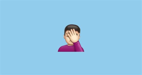 🤦🏻‍♂️ Man Facepalming Light Skin Tone Emoji On Whatsapp 2 23 2 72