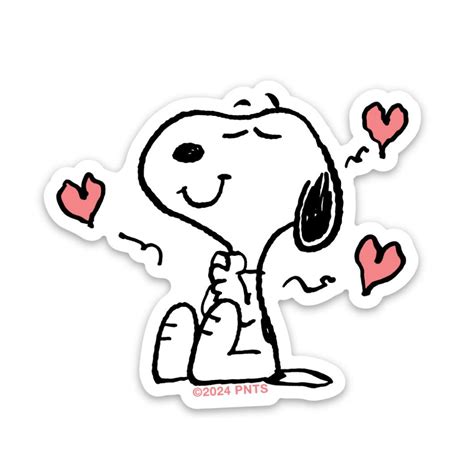 P X Peanuts Valentine Sticker Snoopy Enamored In Valentine