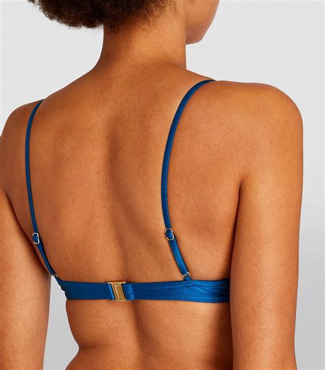 Womens Zimmermann Blue August Bikini Top Harrods Uk