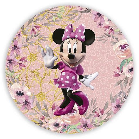 Painel Redondo Minnie Sublimado D Sublistamps Sublima O