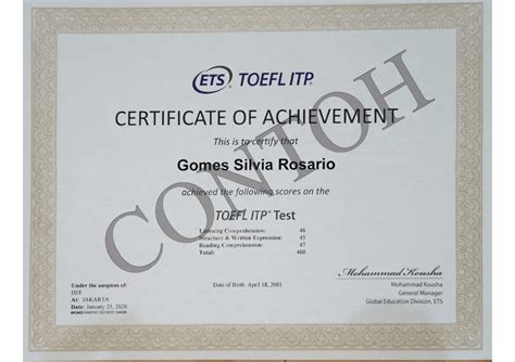 Jenis Sertifikat Tes Toefl Dan Cara Mendapatkannya Off