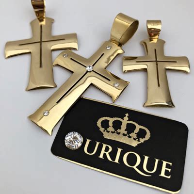 Pingente Ouro K De Cruz Crucifixo Modelo Centuri O Romano Ourique