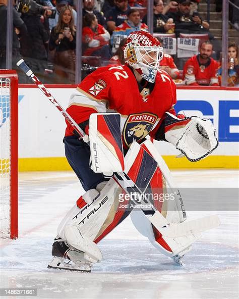 Goaltender Sergei Bobrovsky Of The Florida Panthers Prepares For