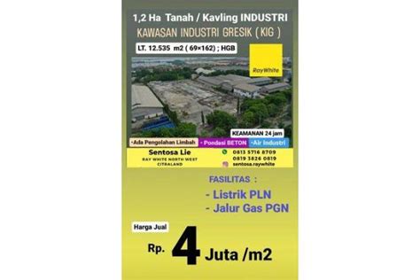 Tanah 1 2 Ha Industri Kawasan Industri Gresik Pondasi Beton