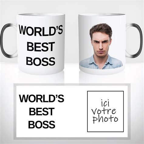 Mug Magique World S Best Boss The Office Photo Personnalisable