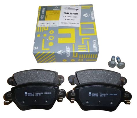 Brake Pads Rear X New Original Renault Kangoo Carfrance