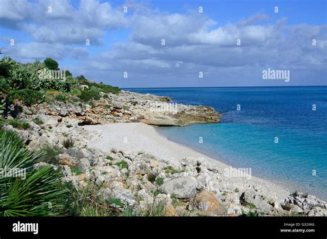 Isolated Cove Beach Of Cala Dell Uzzo Into Riserva Naturale Dello