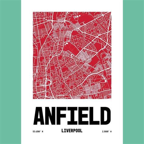 Pitch and Paper on Instagram: "Anfield - Liverpool Stadium map prints ...