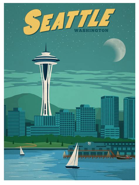 IdeaStorm Studio Store — Vintage Seattle Print