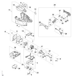 Motor Housing Electric Motor Control Handle Assembly For Stihl Hta