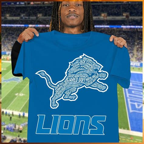 Detroit Lions Logo Name Player Logo Shirt Teejeep