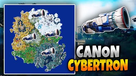 Comment Trouver Le Canon Cybertron Sur Fortnite Tous Les Emplacements