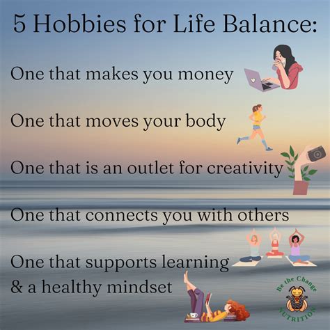 5 Hobbies for Life Balance - Be the Change Nutrition