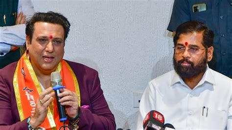 Govinda Joins Cm Eknath Shindes Shiv Sena Ahead Of The Lok Sabha Elections 2024 Hindustan Times