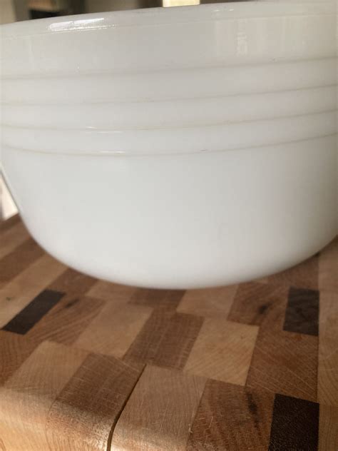 Vintage White Pyrex Hamilton Beach Mixing Bowl Etsy