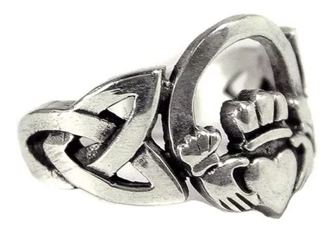 Anillo Celta Claddagh Con Nudo Plata Gr Cm Art Off