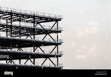 Construction Site Steel Structure Metal Girders Skeleton Of A New