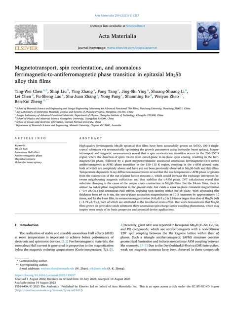 PDF Magnetotransport Spin Reorientation And Anomalous Ferrimagnetic