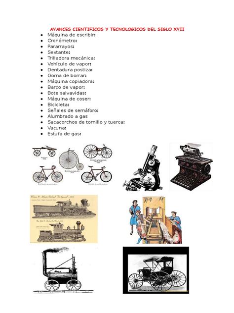 Avances Cientificos Y Tecnologicos Del Siglo Xvii Pdf