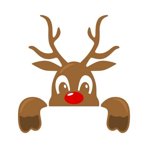 Cute Christmas Reindeer Svg Clipart Vector Designs