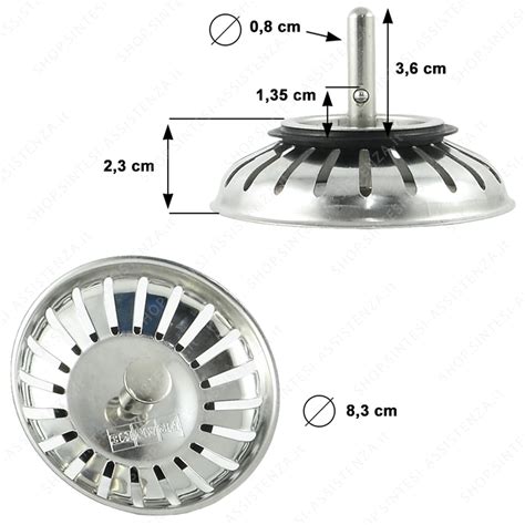 TAPPO CESTELLO BASKET PER LAVELLO FRANKE 3 DIAM 8 3 CM 133 0041 937