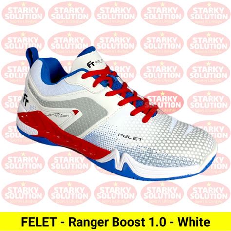 Jual Sepatu Bulutangkis Felet Ranger Boost Badminton Original White