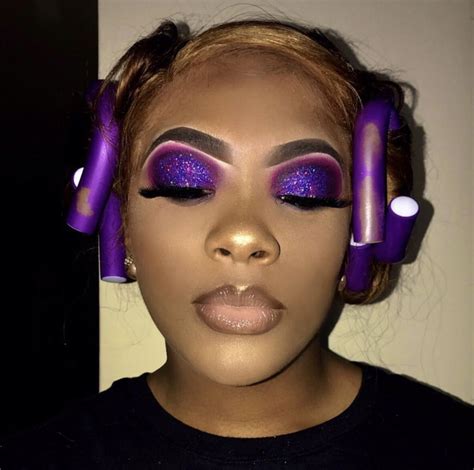 Purple Glitter Full Glam Purple Makeup Glitter Makeup Looks Prom