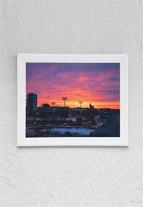 Milwaukee Sunset Skyline wall Art