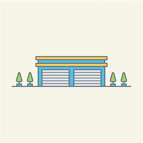 Premium Vector | Car garage vector illustration