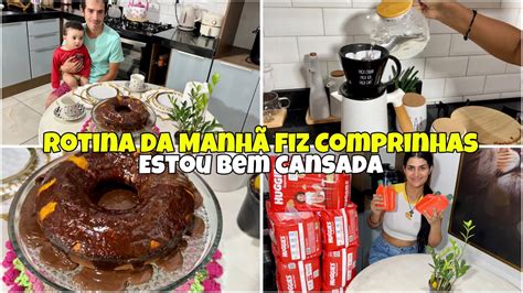 Rotina Da Manh Estou Bem Cansada Comprinhas Fiz Bolo De Cenoura Pro