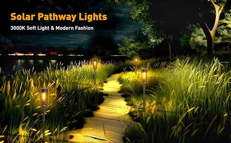 Acvoay Solar Pathway Lights Outdoor 6 Pack Solar Lights Outdoor