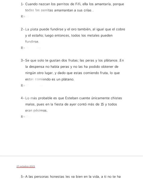 Lee Con Atenci N Los Siguientes Argumentos E Indica Si Son Deductivos O