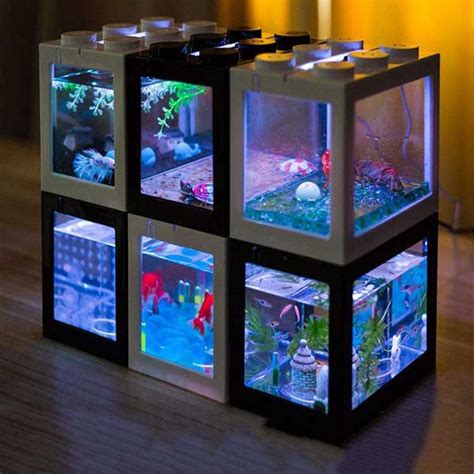 Jual Akuarium Ikan Cupang Akrilik Aquarium Mini Acrylic Bening Lampu