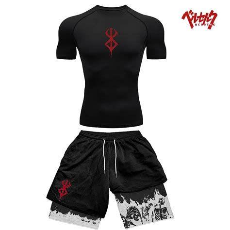 Berserk Anime Compress O Fitness Terno Dos Homens Camisa Seca R Pida