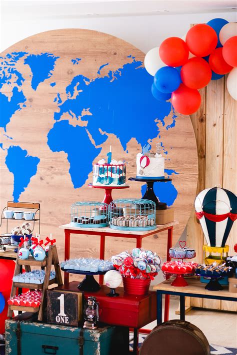 Around The World Birthday Party Adventure Birthday Party Airplane Birthday Party World Party