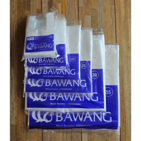 Jual Kantong Plastik Pe Bening Transparan Merk Bawang Ukuran