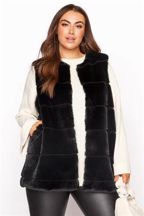 Plus Size Gilets And Body Warmers Faux Fur Gilets Yours Clothing