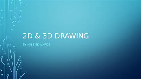 2d AND 3d DRAWING | Teaching Resources