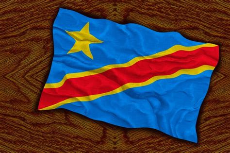 Premium Photo | National flag of Congo Democratic Republic Background ...