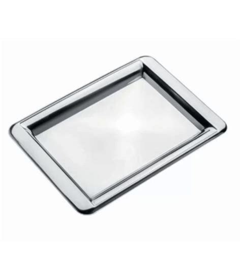 Bandeja Para Servir Moderna Retangular 37cm Inox James F Bandejas