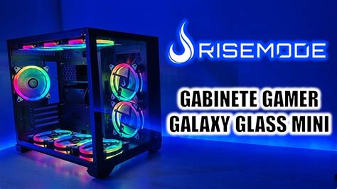 Gabinete Gamer Rise Mode Galaxy Glass Mini Tower Vidro Temperado Sem