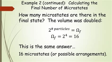 Chem 2 - The Second Law of Termodynamics: Entropy Microstates and the…