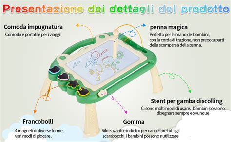 Eucomir Lavagna Magnetica Per Bambini Lavagna Magnetica Tavolo