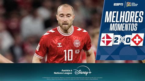 Eriksen titular Dinamarca vence Suíça por 2 a 0 pela Nations