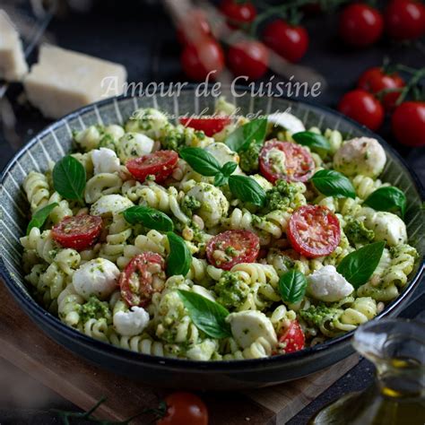 Salade de pâtes au pesto et tomates cerises Amour de cuisine Recipe