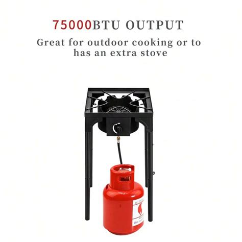 Outdoor Camp Stove High Pressure Propane Gas Cooker Portable Cast Iron Patio Cooking Burner