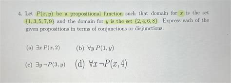 Solved Suppose That The Domain Of The Propositional Function Chegg