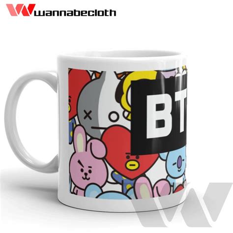 Jual Gelas Bts Bt Mug Bts Bt Souvenir Koleksi Bts Cetak Mug Custom